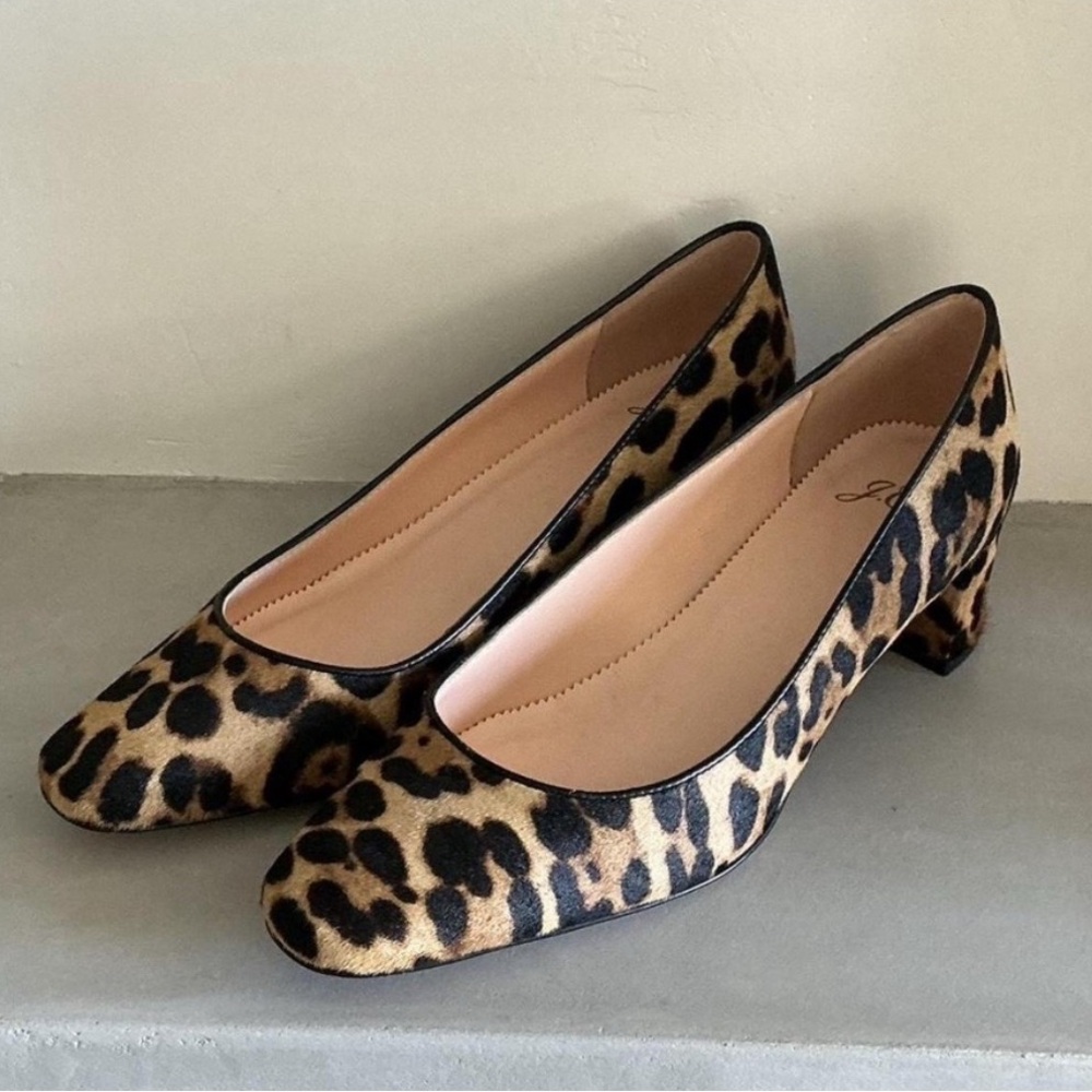 NWOB J. Crew Pony Hair Leopard Print Flats size 9